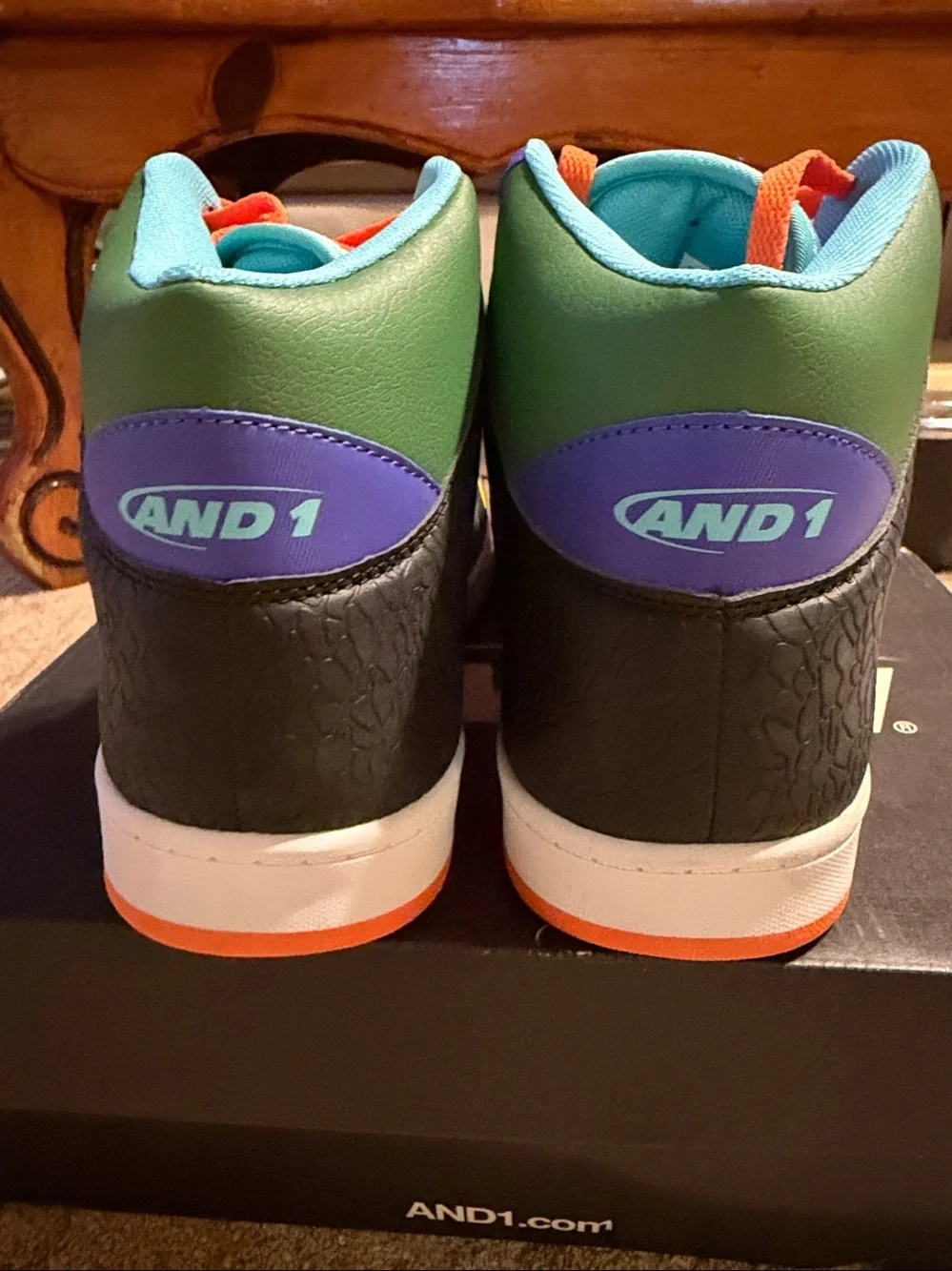 NWT AND1 Slam Mid TPR Multicolor High-Top Men's Sneakers Size 11
